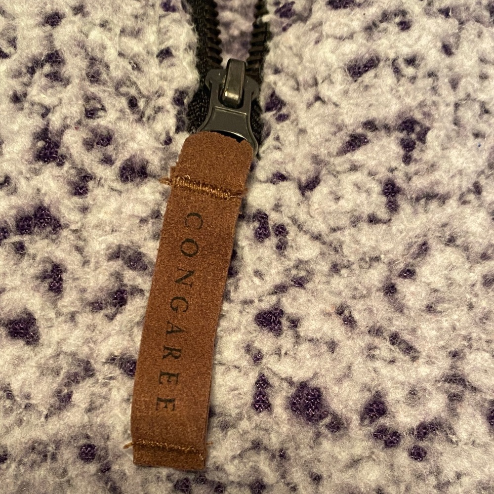 🌸 Cozy Lavender Zip-Up Sherpa Sweater with Pockets - Picture 5 of 9